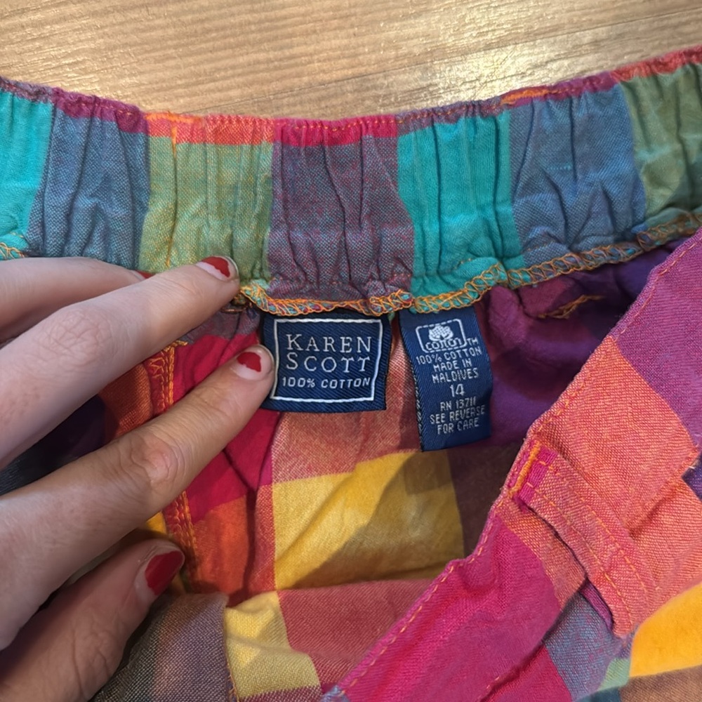 karen scott plaid shorts - Picture 2 of 3